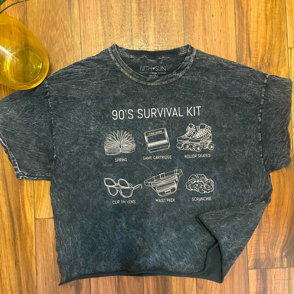 Cool 90’s Black Crop Top